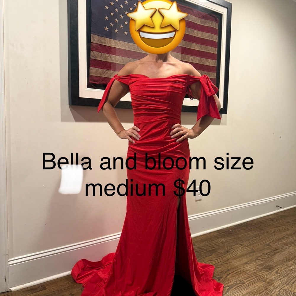 Bella and Bloom Strapless Red Gown